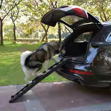 Tieker Folding Pet Car Ladder Portable Pet Dog Stair Ramp Non-slip Medium-sized Dog Car Stairs