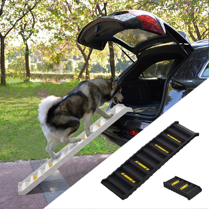 Tieker Folding Pet Car Ladder Portable Pet Dog Stair Ramp Non-slip Medium-sized Dog Car Stairs