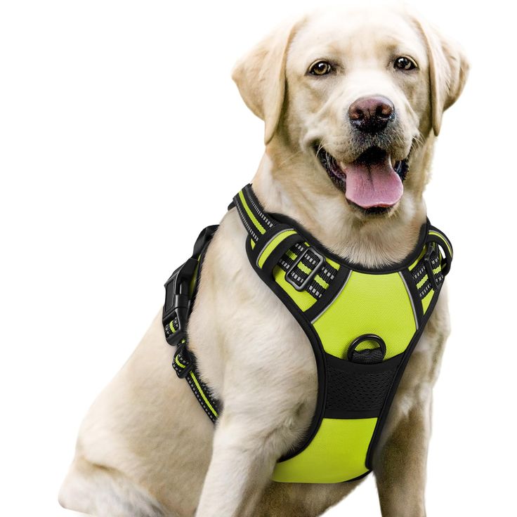 No Pull Dog Harness Front Clip Heavy Duty Reflective Easy Control Handle for Large Dog Walking
